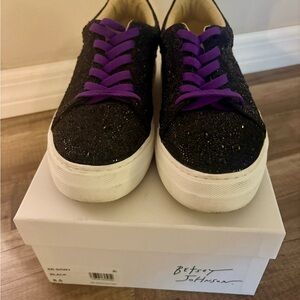 Betsey Johnson Sidney Rhinestone Black Sneakers